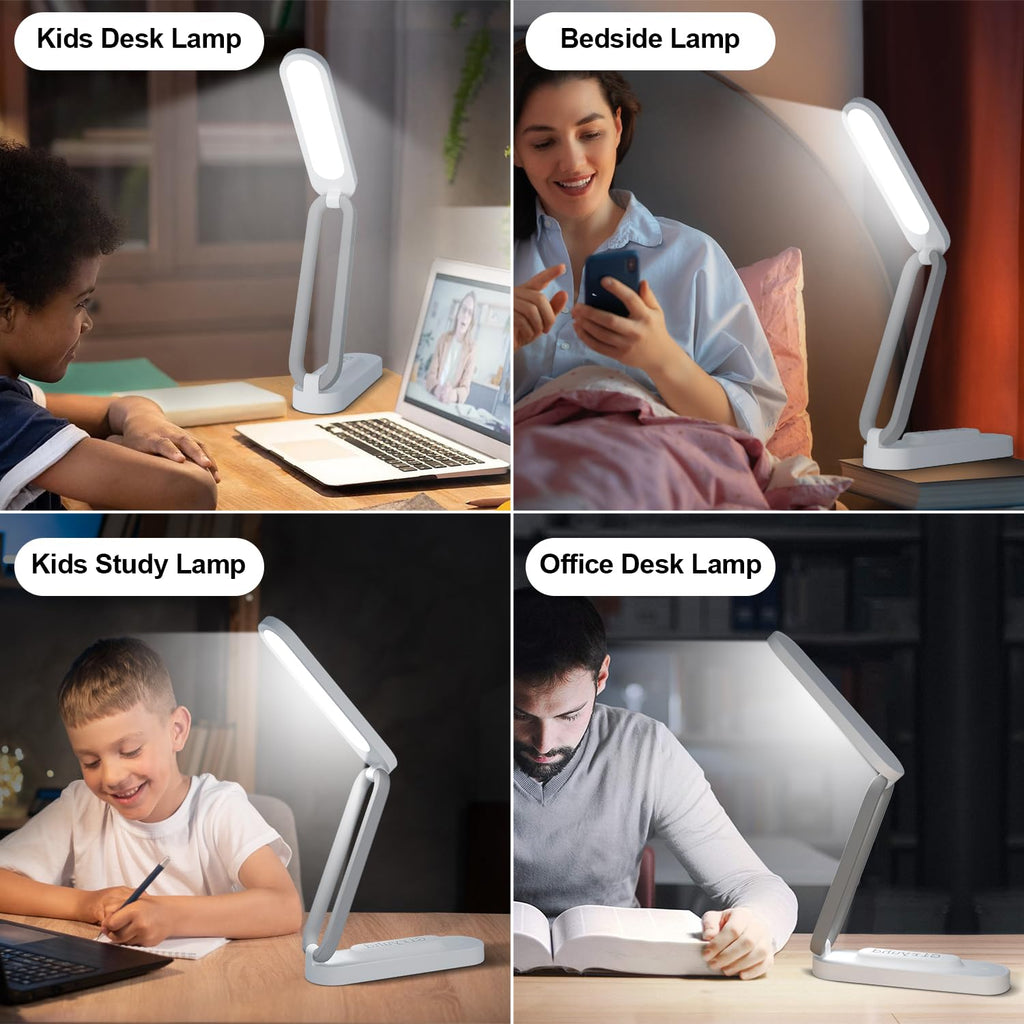 B005 LED Folding Table Lamp – Rechargeable Stepless Dimmable Desk Light with Type-C Charging & Lithium Battery